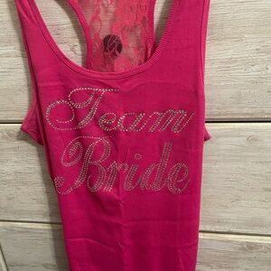 Pink 'Team Bride' Tank Top